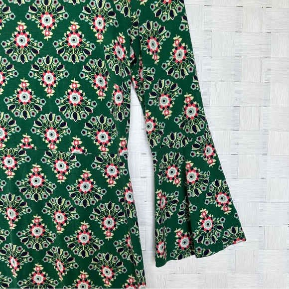Anthropologie Boden Green Boho Cottagecore Retro chic BellSleeves Sundress Sz 6 - Picture 5 of 12